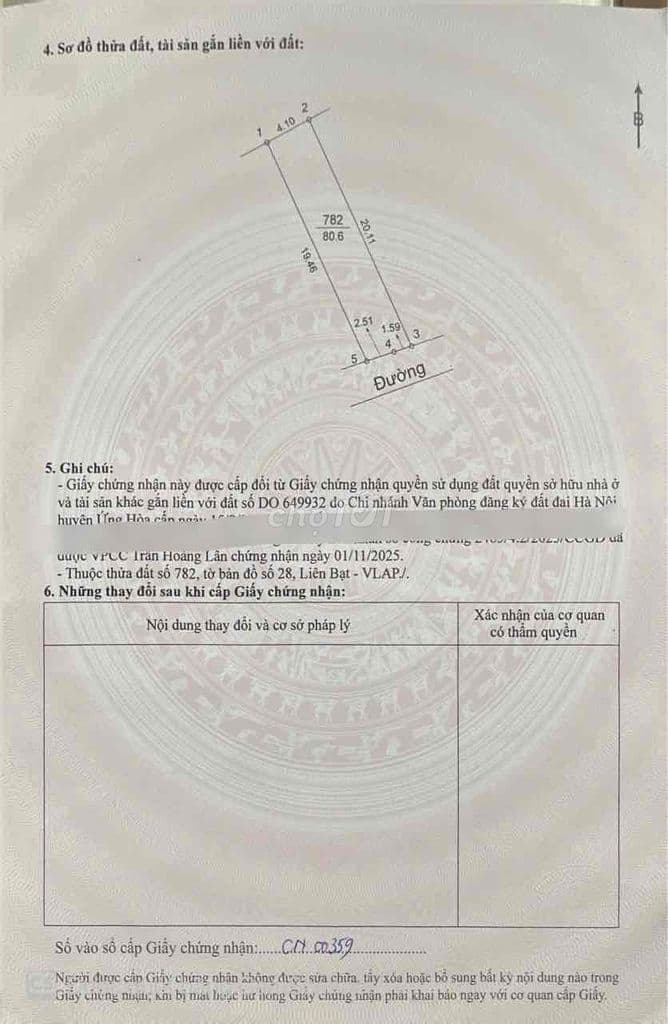 CHÍNH CHỦ CẦN BÁN ĐẤT 80.6m2 thôn lưu khê xã liên bạt ứng hoà - Ảnh 3