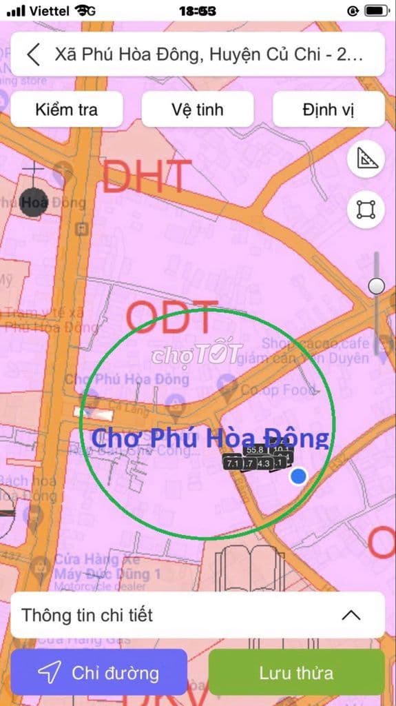 Đất ngay chợ Phú Hòa Đông, 1ty2 hết 90m2