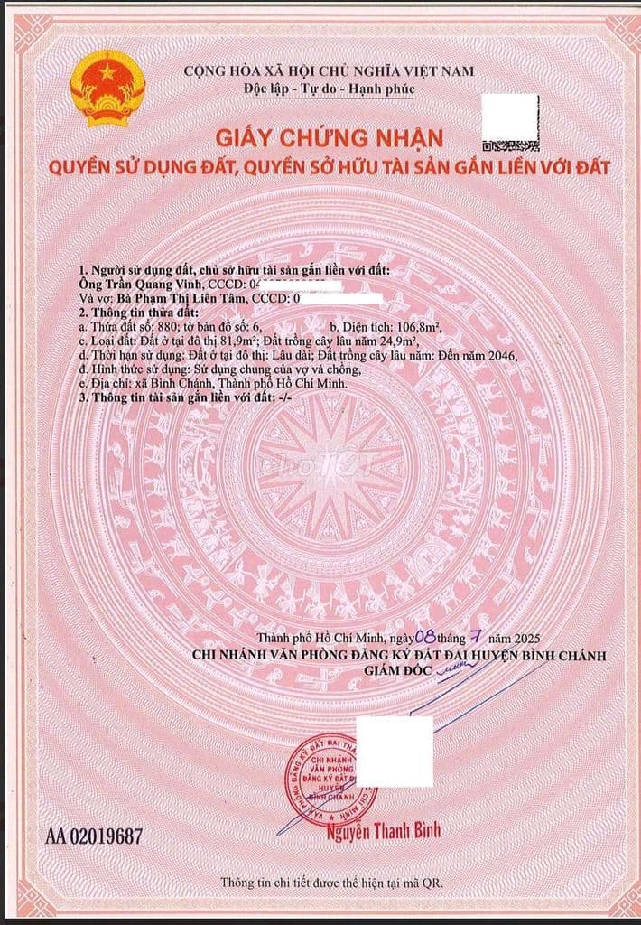 CHỈ TỪ 698tr/Lô(80m²), SỞ HỮU LÔ ĐẤT MT HOÀNG PHAN THÁI - BÌNH CHÁNH