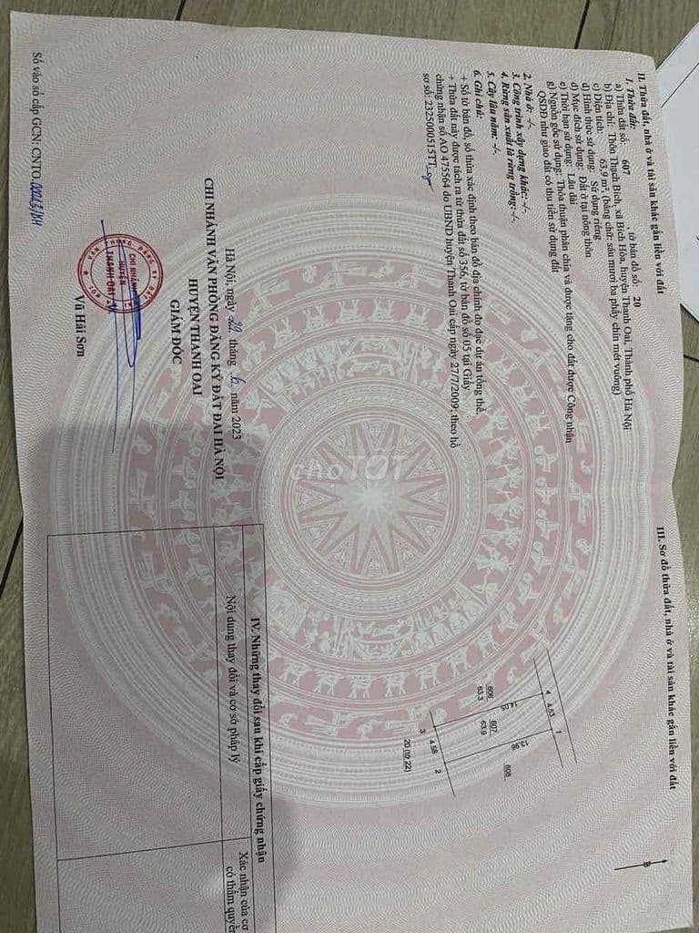 Đất trống 64m Thôn Mùi Bích Hoà Thanh Oai - Ảnh 3