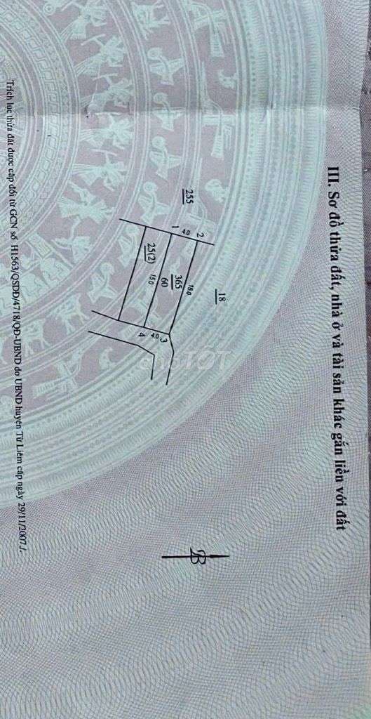 Bán đất Quang Tiến, Địa Mỗ Nam Từ Liêm đường ô tô DT 60M2. 6 tỷ - Ảnh 3