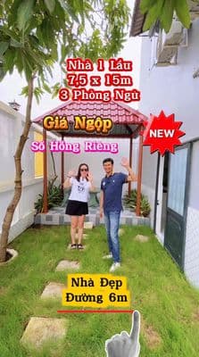 Nhà Ngộp 1 Lầu 7,5 x 15m Ngay Ngã Ba Tân Kim Đường 6m. Hỗ Trợ Góp Bank