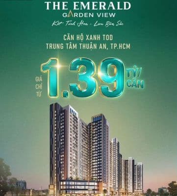 Emerald Garden View- Giỏ hàng cđt- căn 1pn giá chỉ 1ty39
