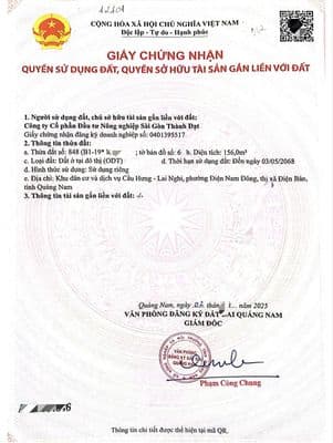 Chính chủ bán đất b1.19 đường 27m dt 156m2 dự án lai nghi giá 22.5tr/m