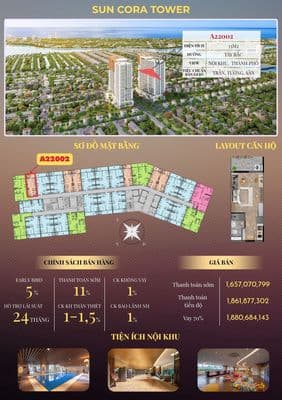 Chỉ 450 triệu, có ngay căn hộ trung tâm Hòa Xuân, tầng cao, view đẹp