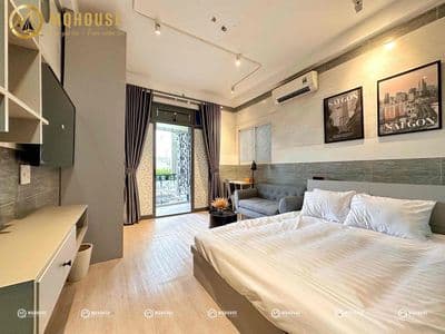Căn hộ Studio bancol tách bếp Hoà Bình 35m2