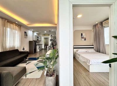 2pn tách bếp + phòng khách 70m2 full nội thất mới gần metro tân cảng