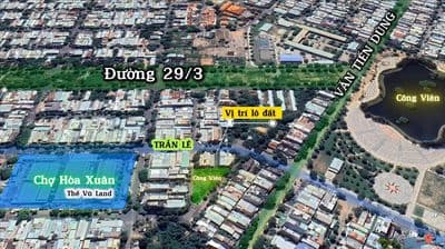 trần lê đông nam 2 mặt tiền trước sau, sát chợ hòa xuân dt 100m2