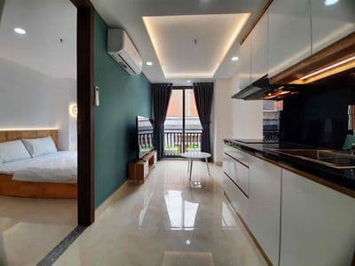Căn hộ q1 một phòng ngủ full nội thất ban công