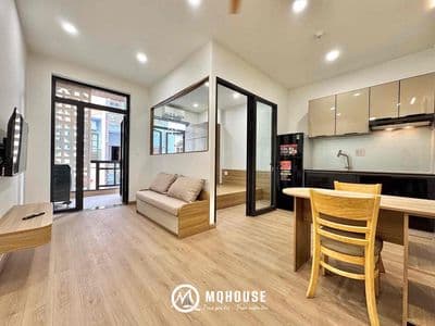 CHDV full nội thất 1pn ba công trước, sau - máy giặt riêng ngay cv HVT