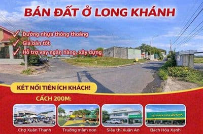 Mặt tiền nhựa ngay trung tâm phường long khánh