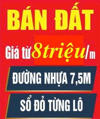 Đất Trung tâm Hành Chính Thăng Bình giá chỉ 8,Xxtr/m2 Đ7.5m