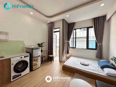 Studio Ban Công Full Nội Thất - Máy Giặt Riêng Ngay Ngã Tư Xã Siêu Đẹp