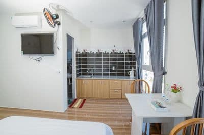 Căn hộ studio full nội thất, có bếp đầy đủ