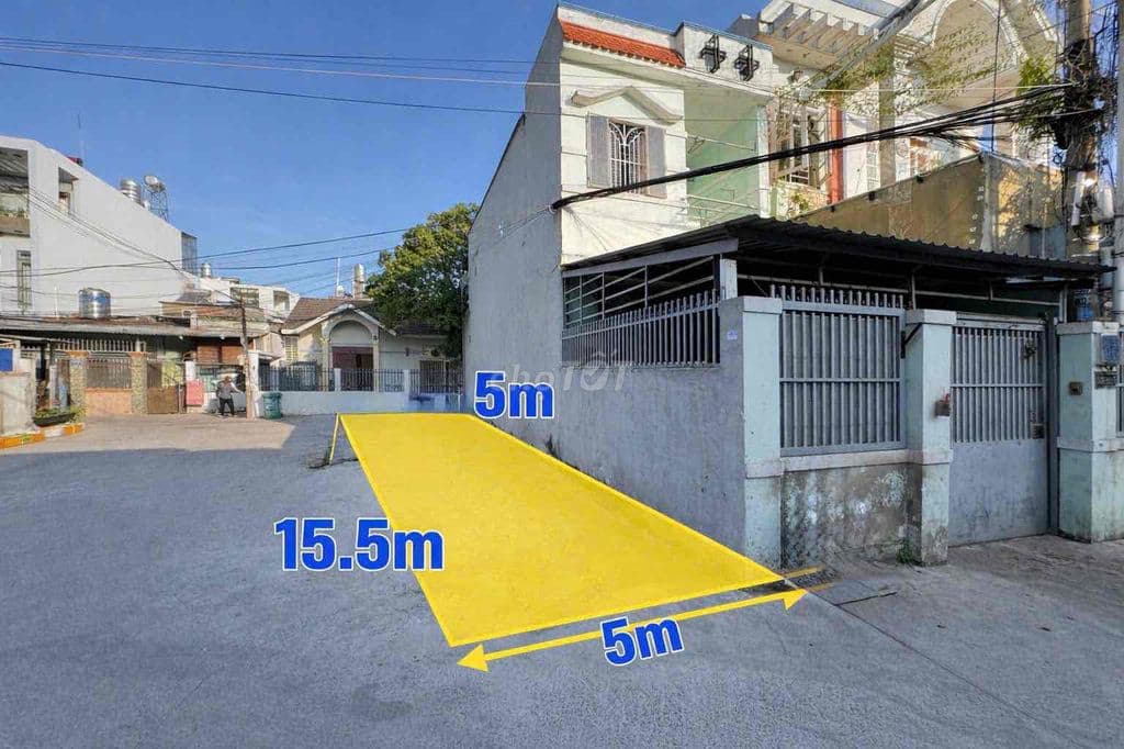 ĐẤT THỔ CƯ SAU LƯNG CHỢ BÀ ĐIỂM (5M x 15.5M)