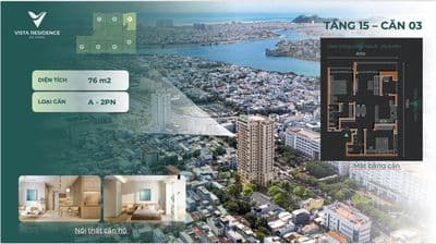 Bán căn hộ vista residence – căn góc tầng cao view sông hàn – giá tốt