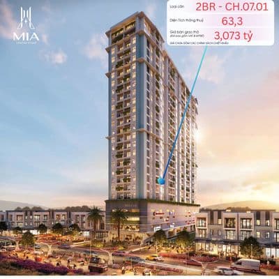 Độc quyền quỹ căn 2PN view biển cuối cùng dự án MIA CENTER POINT