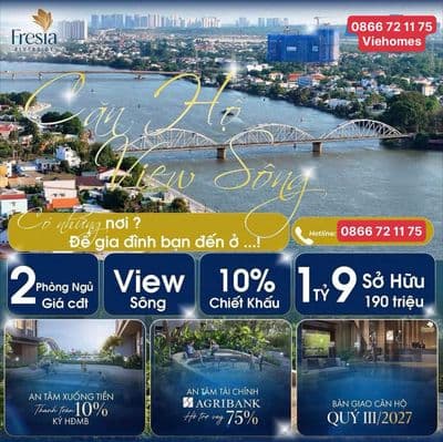 BÁN CĂN HỘ 2 MẶT 100% VIEW SÔNG BIÊN HÒA ĐỒNG NAI -TT 25% ĐẾN BÀN GIAO