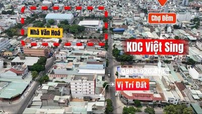 Bán lô đất ngang 10m mặt tiền kinh doanh vsip1 - giáp đường 22/12