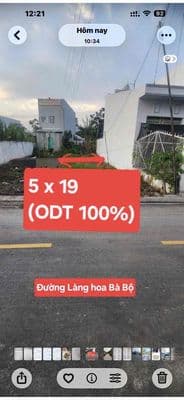Bán đất rộng mặt tiền đường làng hoa bà bộ cách dhyd 500m