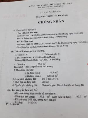 Bán nhà trung tâm Hải Châu 1, Đà Nẵng