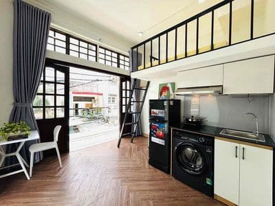 Chdv duplex có gác, thoáng mát ban công siêu rẻ trống sẵn