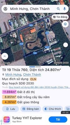Đất nền thổ cư tại Chơn Thành Bình Phước, Đồng Nai , giá 16,8 tỷ đồng