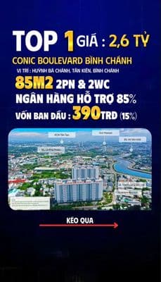 BÁN CĂN HỘ CONIC BOULEVARD– BÌNH CHÁNH | GIÁ TỐT - SỔ HỒNG - Ở NGAY