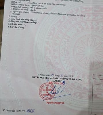 chính chủ bán lô lý thiên bảo dt 97m2 hướng tây sát cầu cẩm lệ