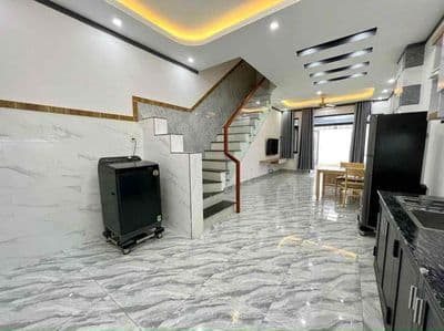 Nhà cho thuê mới ngay chợ phú hoà 2 phòng ngủ full nội thất sân ô tô