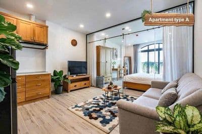 Cho thuê căn hộ 1pn/studio cao cấp ngay khu Bàu Cát quận Tân Bình