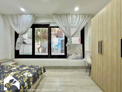 Studio full nội thất máy giặt cửa sổ, ban công lớn
