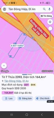 Bán Đất Sổ Hồng 164,4m Kế Đương Ng Thị Minh Khai Dĩ An