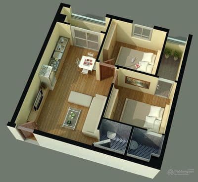 Bán CC 2PN 2WC Lô C, Tecco Green Nest, Q12, HCM (Đã có sổ)