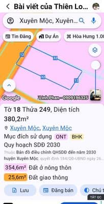 Lô đất mặt tiền, khu dân cư hiện hữu