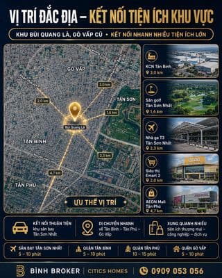 THANH LÝ BĐS AMC_VIB P.12 GÒ VẤP – HẺM Ô TÔ, 104,9M² _ GIÁ 8,8 TỶ