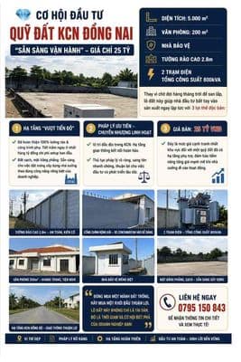Cơ hội đầu tư: quỹ đất kcn "sẵn sàng vận hành" – giá chỉ 20 tỷ