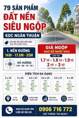 79 NỀN RẺ NHẤT KDC NGÂN THUẬN