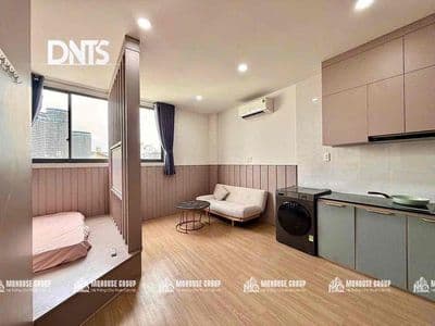 Studio tách bếp thang máy có máy giặt riêng siêu xinh
