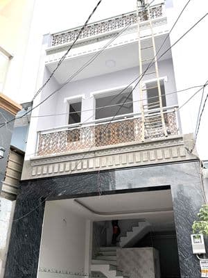 Nhà Mới Xây Từ Móng Mễ Cốc Q8. Nở Hậu 4.4m x 9.5m, SHR, HC, 3Tầng