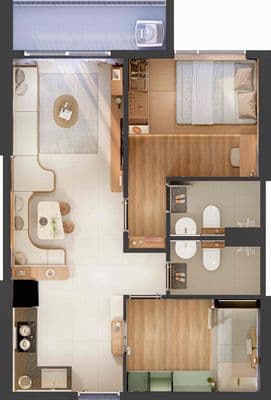 Bcons NewSky - 2PN-2WC - 65m2 - Quốc Lộ 13 - Lái Thiêu - Thuận An