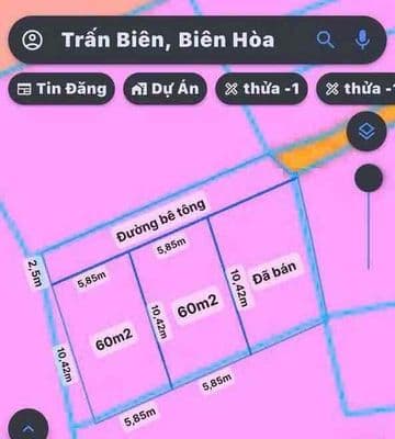 Đất 60m2 đối diện KDL Bửu Long thổ cư sổ riêng 1,75 tỷ hẻm 2,7m thoáng