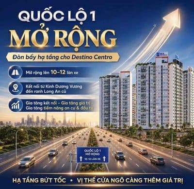 THANH TOÁN 300TR SỞ HỮU CĂN HỘ NGAY CHỢ BÌNH CHÁNH -DESTINO CENTRO