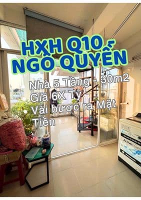 Trung tâm Q10 - hẻm oto thông - 5 tầng , ra MT Ngô Quyền, 6,9 tỷ