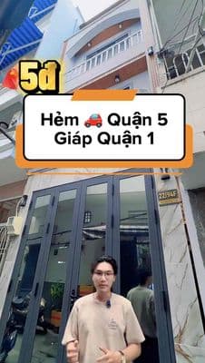 Hẻm xe hơi 1 Trệt 3 Lầu Trình Bình Trọng Quận 5 - Giáp Quận 1 Sổ Riêng