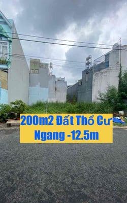 Bán Lô Đất 203m2 Thổ Cư-Ngang 12.5m KDC Bà Điểm 2- Xã Bà Điểm
