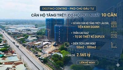 CĂN HỘ TẦNG TRỆT HIẾM CÓ TẠI DESTINO CENTRO – VỪA Ở VỪA KINH DOANH