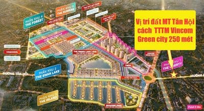 BÁN CẶP 2 LÔ ĐẤT NGANG 9,3M MT TÂN HỘI CÁCH VINCOM GREEN CITY 250MÉT