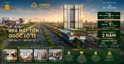 VỐN 20% DIAMOND BOULEVARD KỀ AEON MALL MẶT TIỀN QL13 - GÓP 8TR/THÁNG!