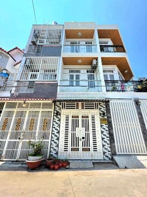 Nhà 2 lầu có sổ hồng đường 6 m
